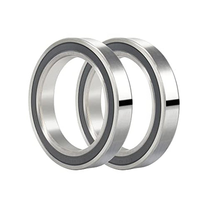 6804-2RS 2 PCS Deep Groove Ball Bearing 20×32×7mm Double Black Rubber Shielded Ball Bearing Chrome Steel P0 Z2 Bearing for Industrial Machine,Power Tools and Mechanical Equipment - size: 6804-2RS Size 20×32×7mm