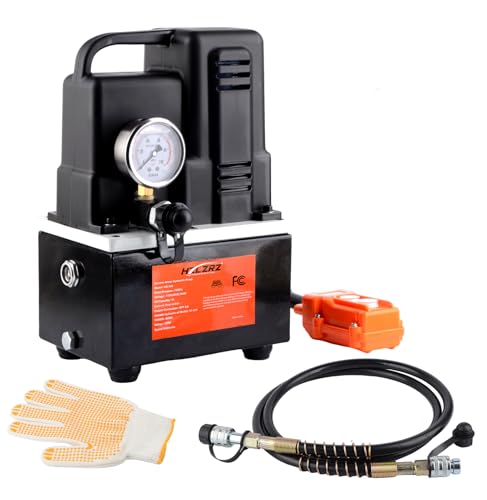 HZLZRZ Electric Hydraulic Pump Power Pack, Single Acting 110v/120v 10000 psi,Unit 2 Stage(1st Stage/290 Psi, 2nd Stage/10,000 Psi) - style: HZEO-700
