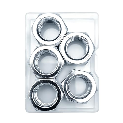 M16 5pcs Hex Nuts,M16 Galvanized Metric Hardware Nuts Sets - size: M16(5pcs)