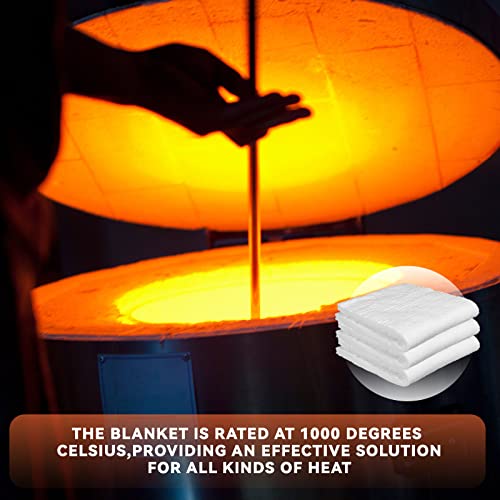 Amylove 3 Pcs Ceramic Fiber Insulation Blanket 32"x16"x1/4" Fireproof