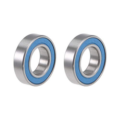 uxcell 6800-2RS Deep Groove Ball Bearings 10mm x 19mm x 5mm Double Sealed Chrome Steel Blue Cover P6(ABEC3) 2pcs - size: 10x19x5mm