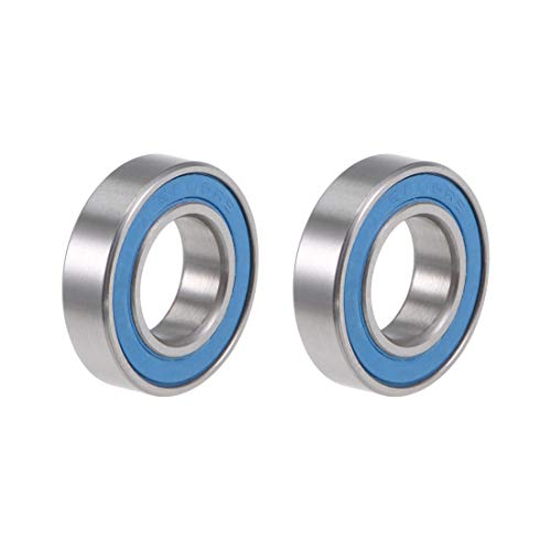 uxcell 6800-2RS Deep Groove Ball Bearings 10mm x 19mm x 5mm Double Sealed Chrome Steel Blue Cover P6(ABEC3) 2pcs - size: 10x19x5mm