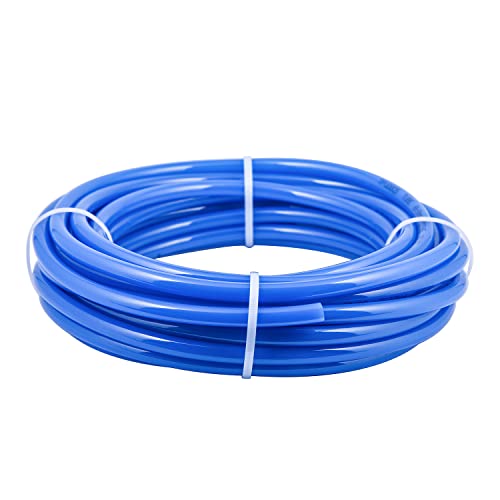 1/2" OD PU Tubing, 32.8 Feet Length Pneumatic Hose for Air Compressor Fluid Transfer Line (Blue, 32.8FT)