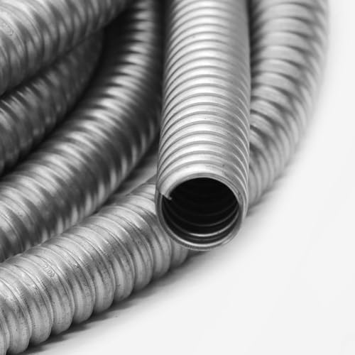 1 inch x 25ft Flexible Electrical Conduit, Iron Galvanized Access Line Conduit, for Manage and Protect Home and Industrial Wires - size: 1-25ft
