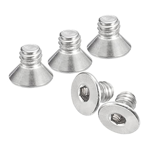 uxcell #8-32x1/4 Flat Countersunk Head Socket Cap Screws, 50Pcs 304 Stainless Steel Hex Socket Flat Head Screws, Full Thread, Countersunk Bolts - size: #8-32x1/4"