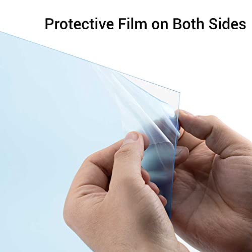 5 Pack 8" x 12" Clear Acrylic Sheet 0.04" Thick Plexiglass Sheet with Protective Film on Both Sides Transparent Plastic Boards for Crafts Picture Frame Glass Replacement DIY Display Projects