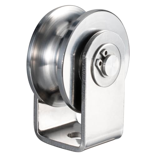 Cable Pulley Wheel Heavy Duty, Fixed Pulley Block, Bearing Inside, for Pulley System Gym Equipment, Lifting, Winch, Loading 1000lb 1Pack - style: pulley wall-mounted