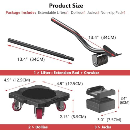 ONEON Furniture Mover with Wheels & Aux. Lifter-Connect Dolly