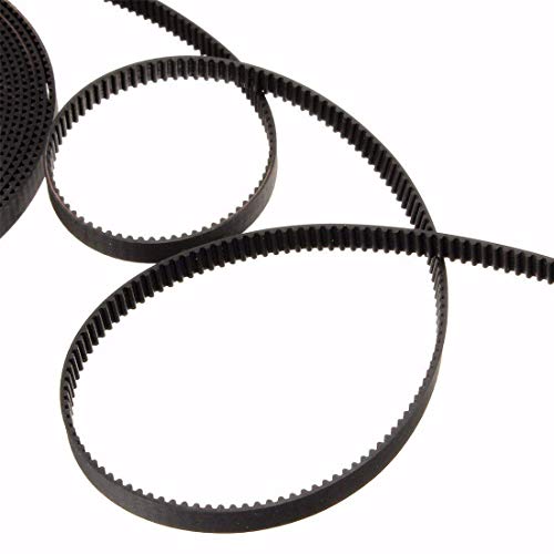 Zeelo 3D Printer Timing Belt, 2GT 10mm Width, 3M/ 5M/ 10M Toothed Belt GT2 3D Printer Timing Belt Pulley,10mm Width 2GT Rubber Synchronous Timing Belt for 3D Printer (10m) - size: 10M