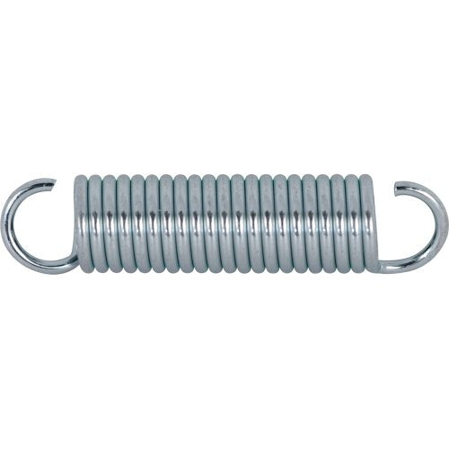 Prime-Line SP 9609 Extension Spring, Spring Steel Construction, Nickel-Plated Finish, 0.062 GA x 7/16 In. x 2 In., Single Loop Open, (2 Pack) - size: 7/16 in. x 2 in.