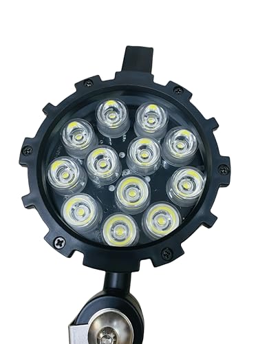 Industrial Machine Light,12W 110V-220V Adjustable Aluminum Alloy LED Work Light IP68 for Lathe, CNC Milling Machine, Drilling Machine - Short Arm … (12)