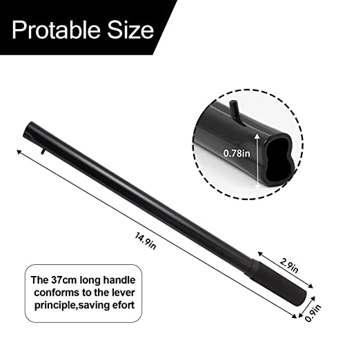 ANCKNE Horizontal Hydraulic Jack Handle 2 Ton, Jack Handle Replacement, with Rubber Gloves Automotive Car Jack Accessories Black - color: Black