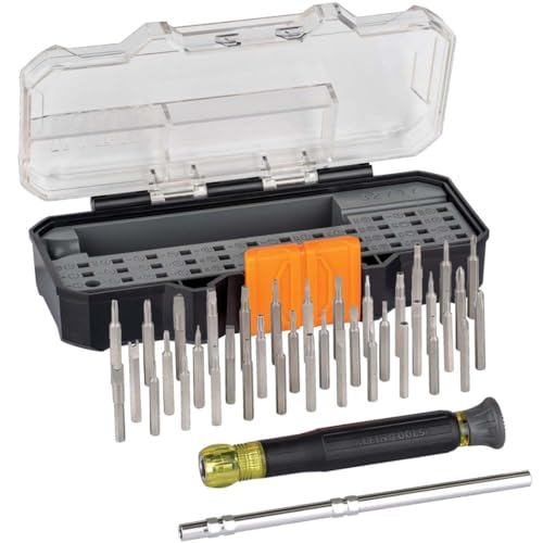 Klein Tools 32717 Precision Screwdriver Set with Case, All-in-One Multi-Function Repair Tool Set, 39 Bits Including Tamperproof Bits for Apple Products - style: 39 Bit Driver Set