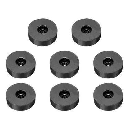 PATIKIL Rubber Spacer, 8 Pcs Rubber Anti Vibration Foot Pad Bumper 1" OD 0.2" ID Count Sink Hole Washer Round Neoprene Bushings Spacer for Air Compressor Machinery Generator Car, Black - size: 1" OD x 0.2" ID