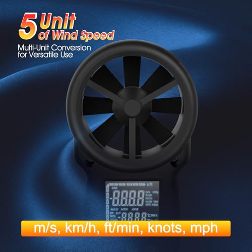 Wireless Handheld Anemometer, Digital Wind Speed Meter with APP - size: Small