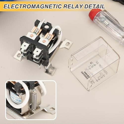 Generic AC220V 30A Electromagnetic Relay, High Power Relay DPDT 2NO 2NC 8 Terminals Din Rail Mounting