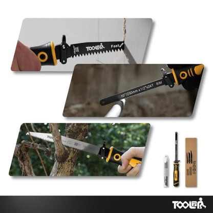 8-In-1 Multi Blades Hand Saw, Drywall, Hacksaw, Jab Saw & Wood Cutter Tool - color: 8-in-1 Yellow