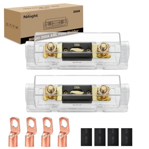 Nilight 2PCS 250A ANL Fuse Holder and ANL Fuses Electrical Protected - color: ANL Fuse, size: 250A