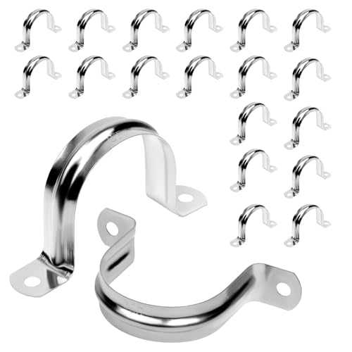20Pcs 2 Inch Stainless Steel Conduit Clamps - size: 2 inch（50 mm）20 pcs