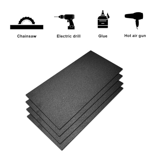ABS Plastic Sheet 1/4 Inch Thick,12" x 16" Black, Moldable Plastic Sheets - size: 12"x16"x1/4"