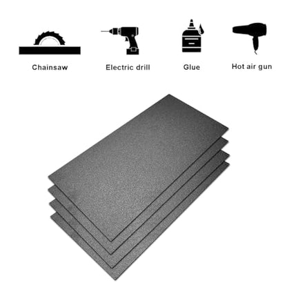ABS Plastic Sheet 1/4 Inch Thick,12" x 16" Black, Moldable Plastic Sheets - size: 12"x16"x1/4"
