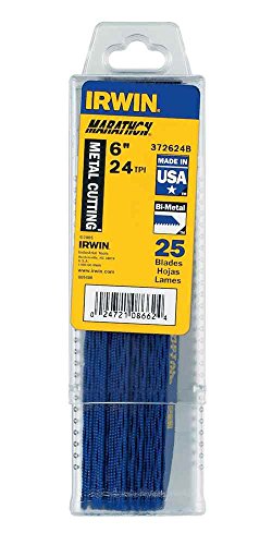 Irwin Tools - 372818BB IRWIN Tools Metal Cutting Reciprocating Saw Blade, 6-Inch, 24 TPI (372624) - size: 6", style: 24TPI / 1-count