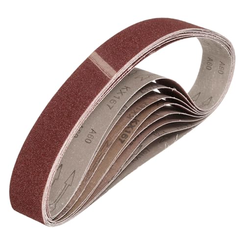 HARFINGTON 1 x 42 Inch Sanding Belts, 10 Pcs 60 Grits Aluminum Oxide Abrasive Belt Sander File Belt for Woodworking, Metal Polishing, Knife Sharpener - size: 1 x 42 Inch(60 Grit)
