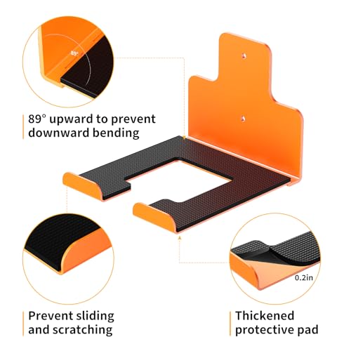 Wall-Mounted Weed Wacker Hanger, Garage Tool Organizer, 2 Pack Orange - color: orange 2 Pack