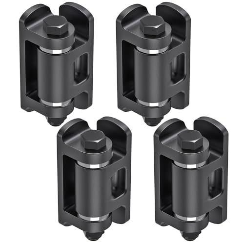 Insaga Heavy Duty Gate Hinges 6mm Carbon Steel Weld-On Door Hinges with Black Oxide Finish, Built-in Bushings Bearings & Anti-Loose Nuts for Secure & Smooth (Weld hinge-90° Open-4Pcs) - color: Weld hinge-90° Open-4Pcs