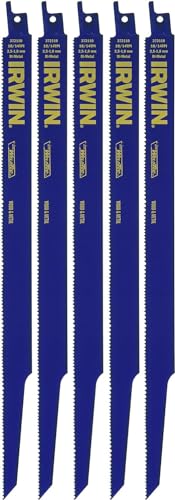 Irwin Tools 372110P5 Reciprocating Saw Blade 12-Inch 10/14TPI, 5 Pack - size: 12", style: 10/14TPI
