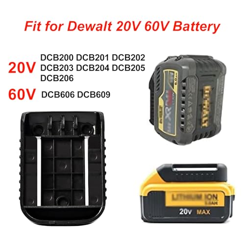 30pas Tool Holders and Battery Holder for Dewalt 20v Wall Mount Hanger Battery Drill Tool Storage Shelf for Milwaukee M18(Black) - color: Black