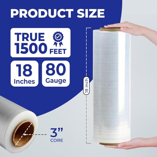 Rosmonde 200 Pack Bulk Plastic Wrap for Moving, 9.4 lbs Rolls, Shrink Wrap - color: Clear, size: 200 Pack | Pallet