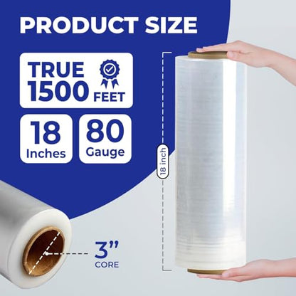Rosmonde 200 Pack Bulk Plastic Wrap for Moving, 9.4 lbs Rolls, Shrink Wrap - color: Clear, size: 200 Pack | Pallet