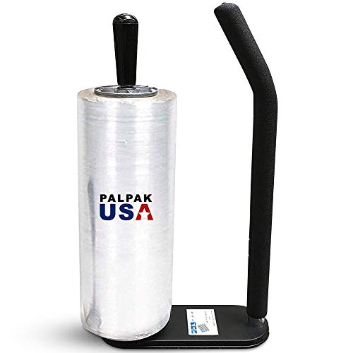 PalPak300 BACKSAVER Stretch Film Dispenser with Extended Handle, Industrial Strength Pallet Wrapper, ProGrip Comfort Handle, Holds 16" to 22" Film for Furniture, Boxes & Pallets (1 Pack) - size: 1 Pack