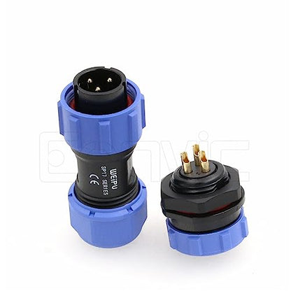 Weipu SP17 3 Pin Connector Waterproof IP68 Male Plug Female Socket Circular 6-10mm Cable Industrial Solar Electrical Connector - size: 3Pin 10A
