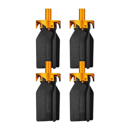 CNC Tools End Mill Machine Chip Removal Fan,Chip Cleaner for Aluminum, Copper,Steels, Wood Working High Power Removal Rate for Milling Cutter, 4 Flute,D16 Shank, Unfold Size 260mm 4pcs - size: D16-260MM 4F 4PC