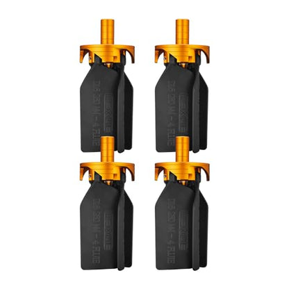CNC Tools End Mill Machine Chip Removal Fan,Chip Cleaner for Aluminum, Copper,Steels, Wood Working High Power Removal Rate for Milling Cutter, 4 Flute,D16 Shank, Unfold Size 260mm 4pcs - size: D16-260MM 4F 4PC