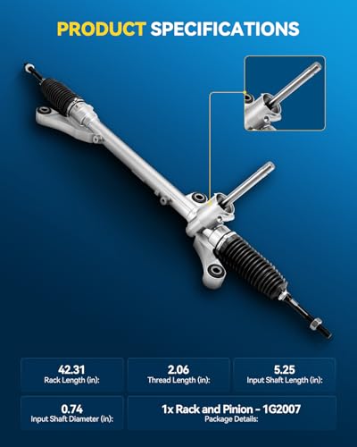 PHILTOP Power Steering Rack and Pinion Assembly for 2011-2013 Mazda 2 - size: 1G-2007 Mazda 2
