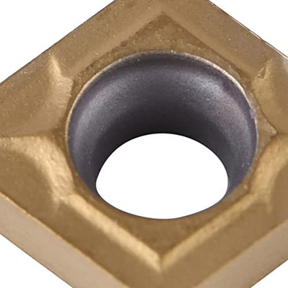 10PCS Carbide Inserts, CNC CCMT060204 HM YBC251 Carbide Lathe Tools, Blade Cutter Lathe Turning Tool with Storage Case for Semi Finishing Steel