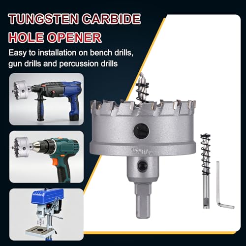 Tungsten Carbide Tipped Hole Saw 2-3/4 Inch 70mm Hole Cutter - size: 2-3/4 Inch (70mm)