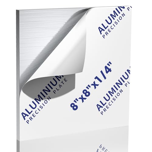 1/4Inch Thick Aluminum Sheet Plate, 8" x 8" Heavy Duty Aluminum Plates - size: 8x8", style: 1/4"