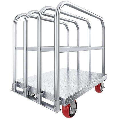 DWVO Heavy Duty Panel Dolly Sheetrock Cart on Wheels w/ 4 Hand Drails