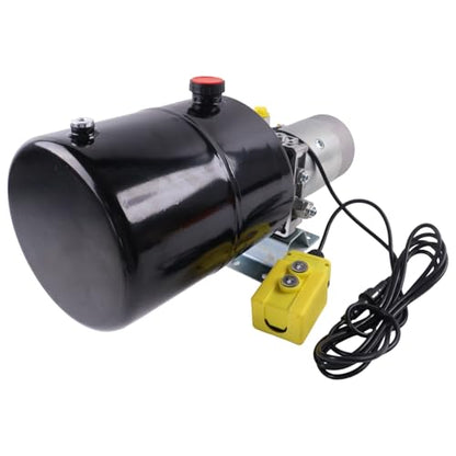Solarhome 12V DC Single Acting Hydraulic Power Unit Steel Tank 8 Quart