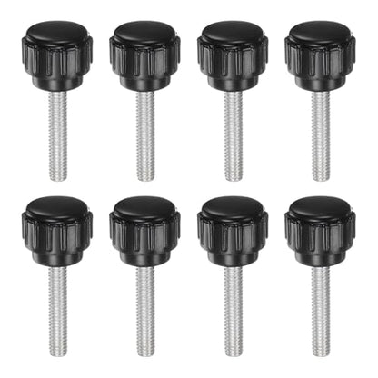 uxcell 8pcs Knurled Clamping Knobs M4 x 20mm Metric Male Thread 15mm Head - size: M4 x 20mm x 15mm