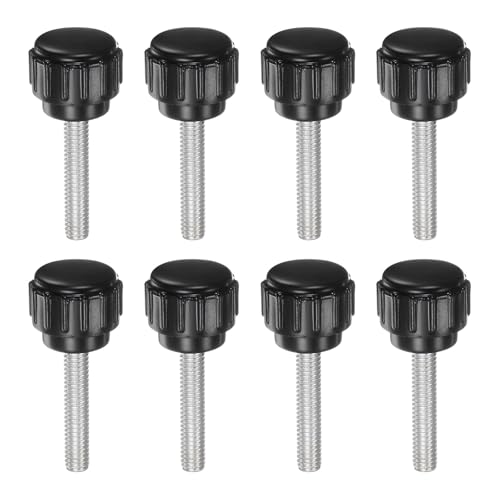 uxcell 8pcs Knurled Clamping Knobs M4 x 20mm Metric Male Thread 15mm Head - size: M4 x 20mm x 15mm