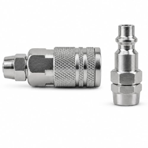 2PCS Air Tool Fittings Coupler and Plug Kit for 5mm ID x 8mm Hose - size: 2PCS