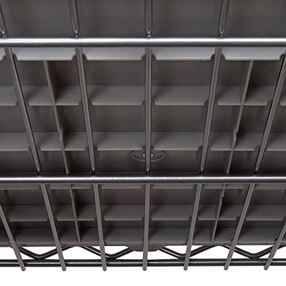 7-Tier NSF 16-Bin Steel Wire Shelving Rack, 36"W x 14"D x 56"H, Gray - color: Gray, size: Includes 16 Bins