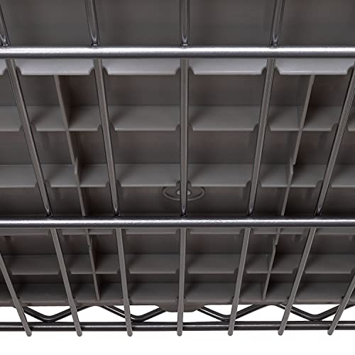 7-Tier NSF 12-Bin Steel Wire Shelving Rack, 25"W x 14"D x 56"H, Gray - color: Gray, size: Includes 12 Bins