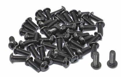 iexcell 50 Pcs 1/4-20 x 5/8" Stainless Steel 304 Hex Socket Button Head Cap Screws Bolts, Black Oxide Finish, with Hex Key Spanner - size: 1/4-20 x 5/8"