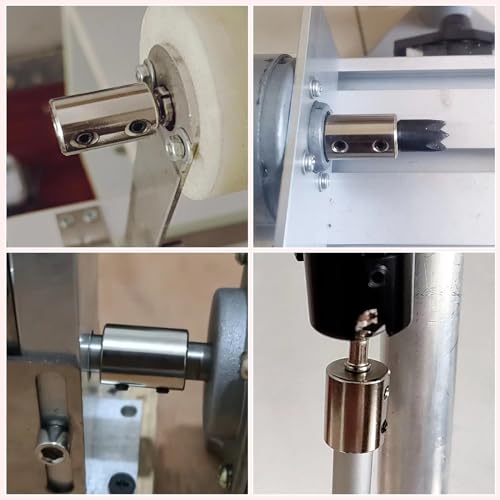 6pcs 6mm to 8mm Steel Shaft Coupling Joint Connector, Rigid Coupling Set Screw, Motor Shaft Connector for Motor Accessories - size: 6mm to 8mm